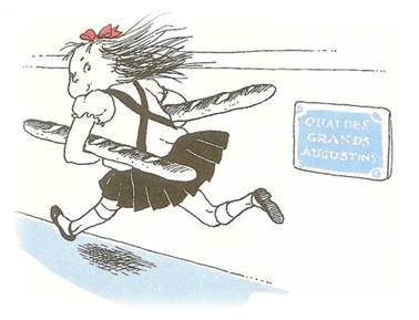 Eloise with baguette